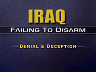 Iraq failing to disarm: denial and deception
